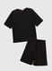 Костюм футболка + шорти однотонний жіночий M36 52 Чорний (2000989668923S)
