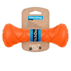 Магазин обуви Игровая гантеля для апортировки PitchDog длина 19 см, диаметр 7 см Оранжевая