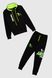 Спортивний костюм для хлопчика (кофта, штани) AZN 826 128 см Чорно-зелений (2000989968696D)