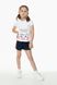 Костюм для девочки Breeze 1080 футболка + шорты 110 см Белый (2000989655480S)