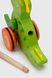 Деревянная каталка Динозаврик Viga Toys 50963 Разноцветный (6934510509637)