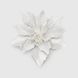 Новорічна прикраса "Квітка велика" Dashuri 14 см Срібний (2000990125705)NY