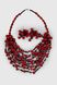 Ожерелье и серьги "Чернобрывцы" 1810/1 Красно-черный (2000990415110А)