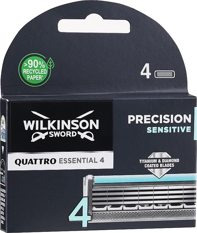 Магазин обуви Лезвие для бритвы Wilkinson Sword Quattro Titanium Sensitive, 4 шт. W302205600