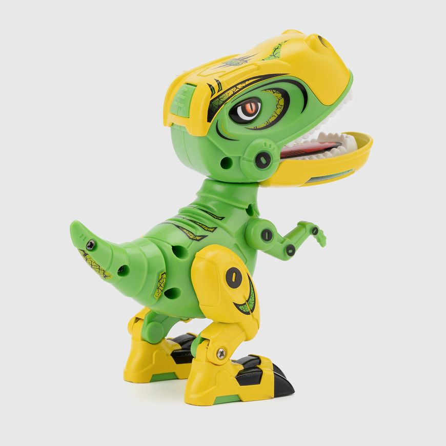 Магазин взуття Робот динозавр батар. MY66-Q1203 Зелено-жовтий звук, в кор. 18 х 14 х 7см (2000989900122) Іграшки/Інтерактивні іграшки/Динозаври